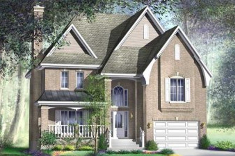 Home Plan - European Exterior - Front Elevation Plan #25-4155