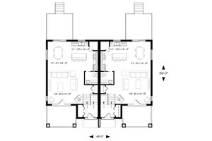Floor Plan - Main Floor for Craftsman House Plan #23-2694 - 3 bed, 1.5 bath