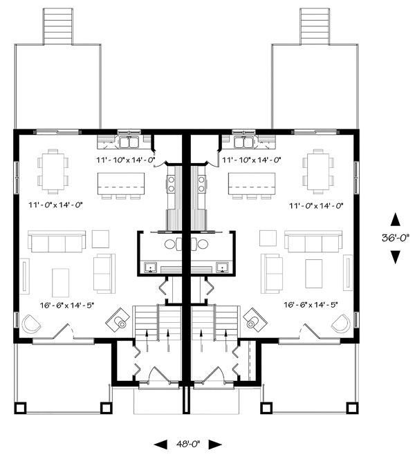 Craftsman Floor Plan - Main Floor Plan #23-2694