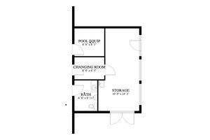 Floor Plan - Main Floor for Modern House Plan #1060-111, 1 bath