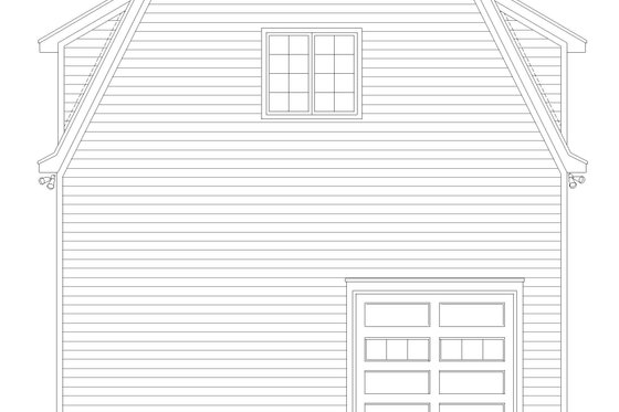 Exterior - Rear Elevation for Farmhouse House Plan #932-922 - 2 bed, 1 bath