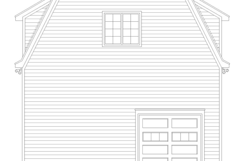 Home Plan - Exterior - Rear Elevation for Farmhouse House Plan #932-922 - 2 bed, 1 bath