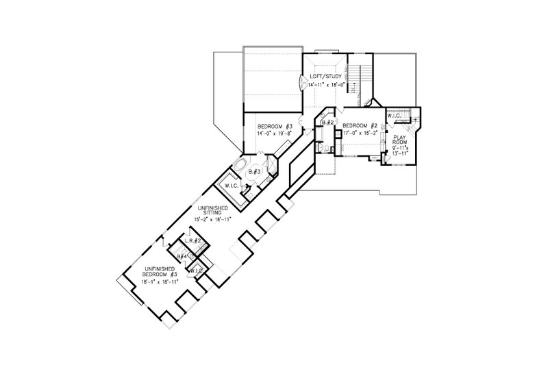 Home Plan - Floor Plan - Upper Floor for Traditional House Plan #54-538 - 3 bed, 4.5 bath