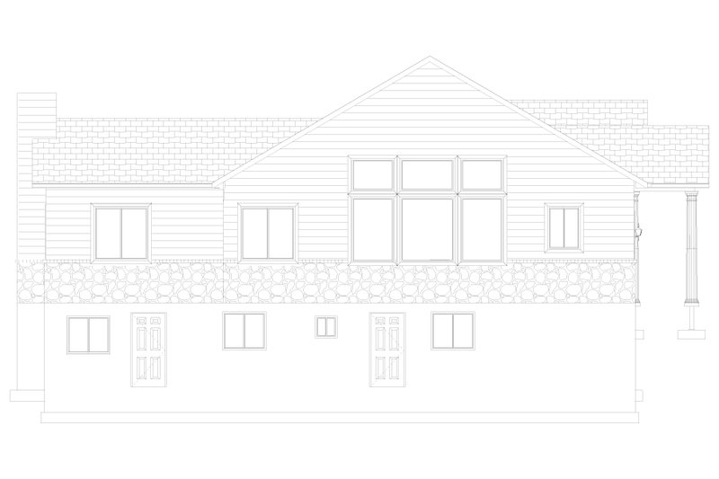 Architectural House Design - Exterior - Other Elevation 1 for Ranch House Plan #1060-369 - 3 bed, 2 bath