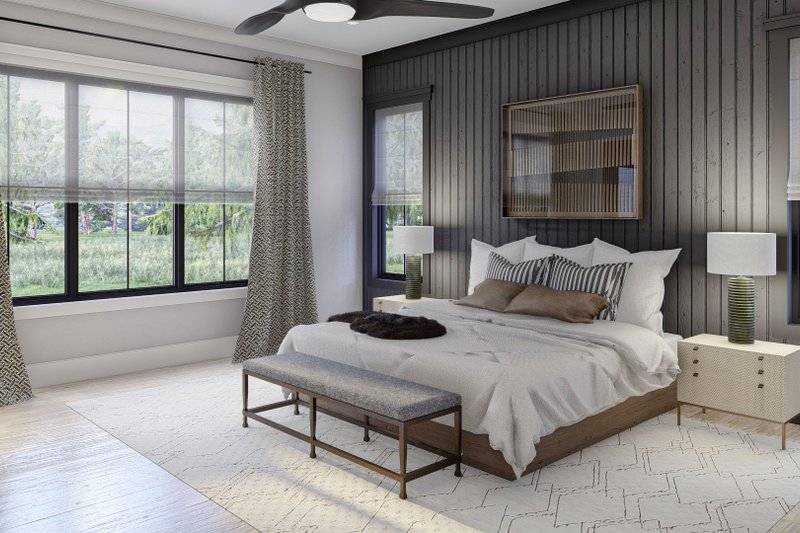 House Blueprint - Interior - Master Bedroom 1 for European House Plan #455-624 - 5 bed, 5.5 bath