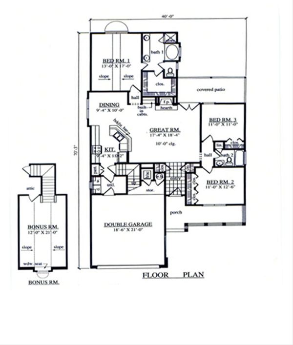House Plan Design - Country Floor Plan - Main Floor Plan #42-367