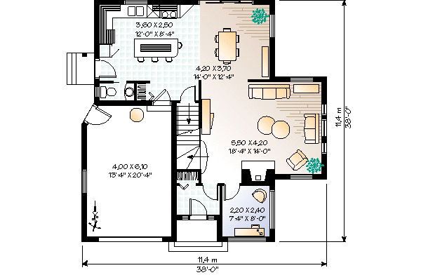 Dream House Plan - European Floor Plan - Main Floor Plan #23-247