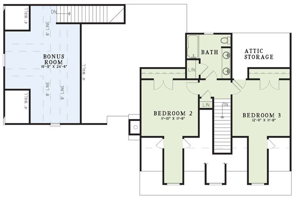 Home Plan - Country Floor Plan - Upper Floor Plan #17-2759