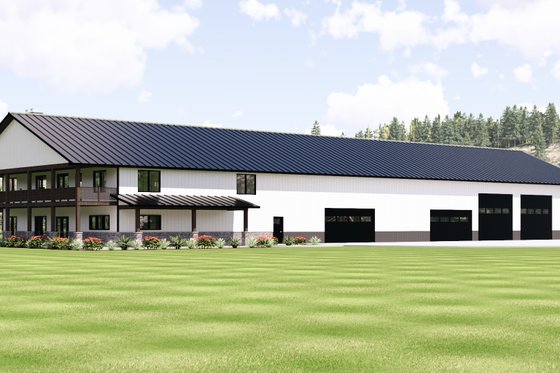 Exterior - Front Elevation 3 for Barndominium House Plan #1064-457 - 3 bed, 3.5 bath