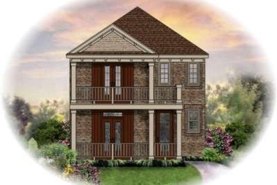 Exterior - Front Elevation for Southern House Plan #81-1370 - 4 bed, 2.5 bath