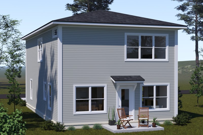Home Plan - Exterior - Rear Elevation for Modern House Plan #513-2324 - 3 bed, 2.5 bath