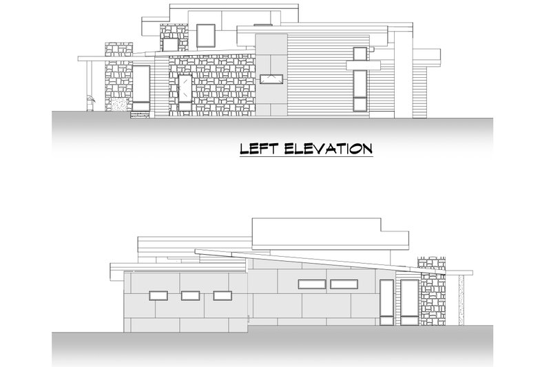 House Plan Design - Exterior - Other Elevation 2 for Modern House Plan #1066-217 - 4 bed, 4.5 bath