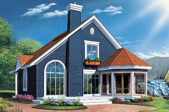 Exterior - Rear Elevation for Country House Plan #23-2042 - 3 bed, 2 bath