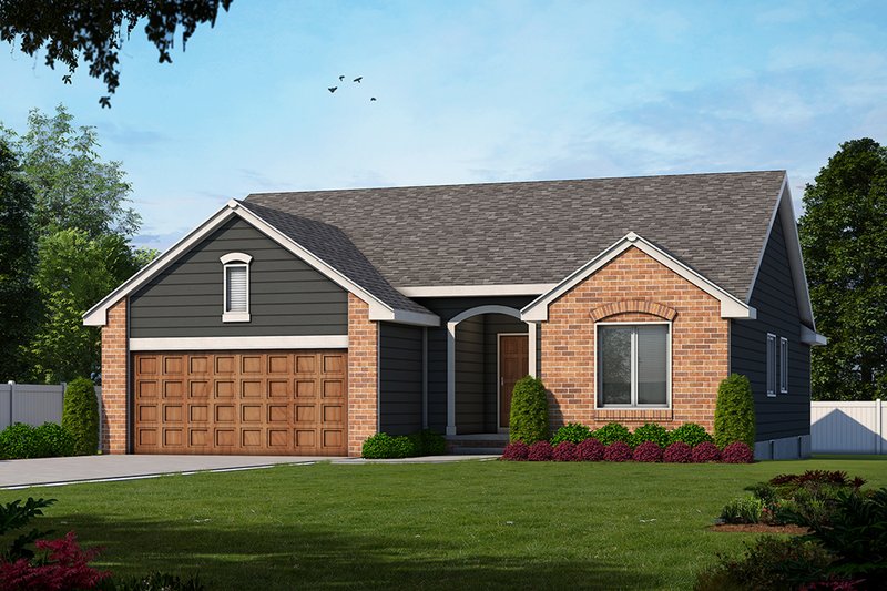 Traditional Style House Plan - 3 Beds 2 Baths 1392 Sq/Ft Plan #20-109 ...