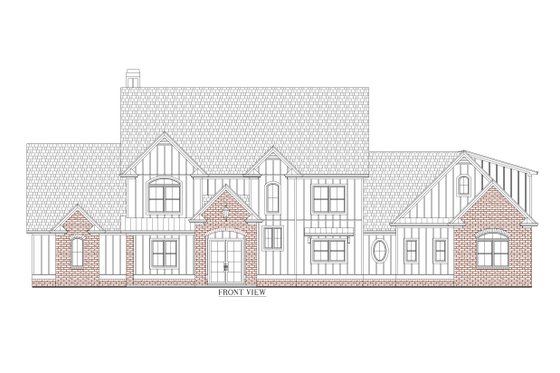 Exterior - Front Elevation 3 for Farmhouse House Plan #437-137 - 4 bed, 5.5 bath