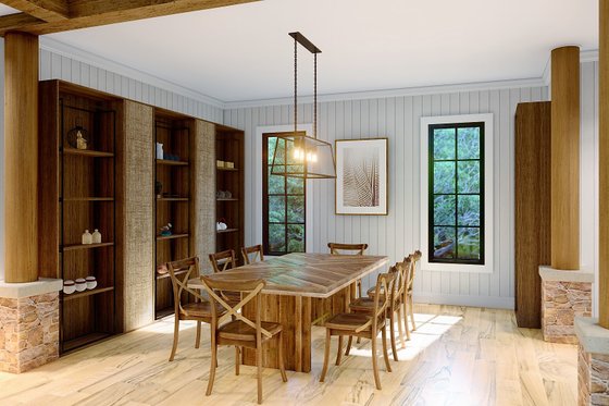 Interior - Dining Room for Country House Plan #54-453 - 4 bed, 4.5 bath