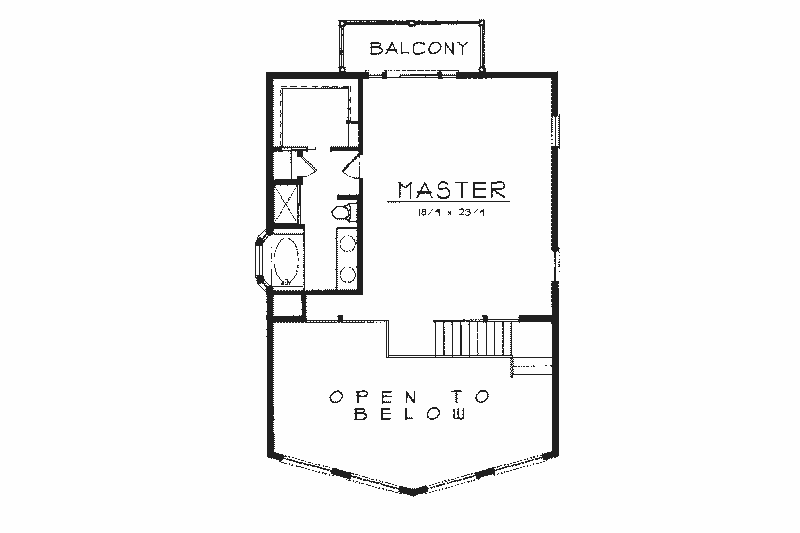 Home Plan - Floor Plan - Upper Floor for Modern House Plan #96-217 - 2 bed, 2 bath