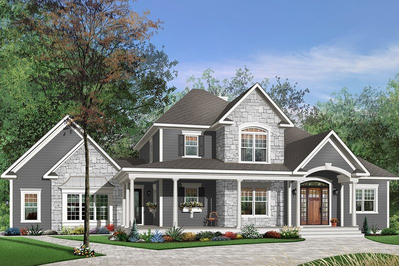 Home Plan - Exterior - Front Elevation 5 for Traditional House Plan #23-543 - 3 bed, 2.5 bath