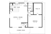 Adobe / Southwestern Style House Plan - 1 Beds 1 Baths 768 Sq/Ft Plan #1-112 