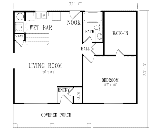 Home Plan - Adobe / Southwestern Floor Plan - Main Floor Plan #1-112