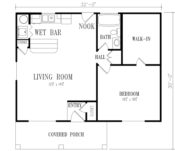 Adobe / Southwestern Floor Plan - Main Floor Plan #1-112