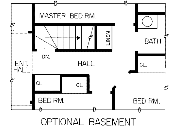 Home Plan - Traditional Floor Plan - Upper Floor Plan #72-443