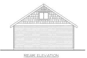 Exterior - Rear Elevation for Bungalow House Plan #117-804, 0 bath