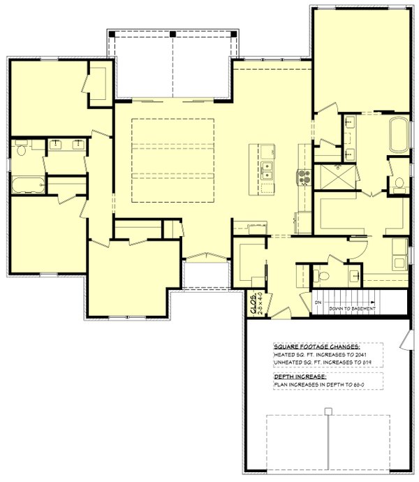 House Design - Ranch Floor Plan - Other Floor Plan #430-303