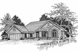 Traditional Exterior - Front Elevation Plan #70-318