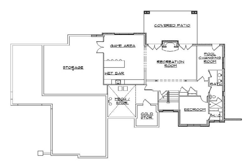 Dream House Plan - Floor Plan - Lower Floor for Traditional House Plan #5-270 - 5 bed, 3.5 bath