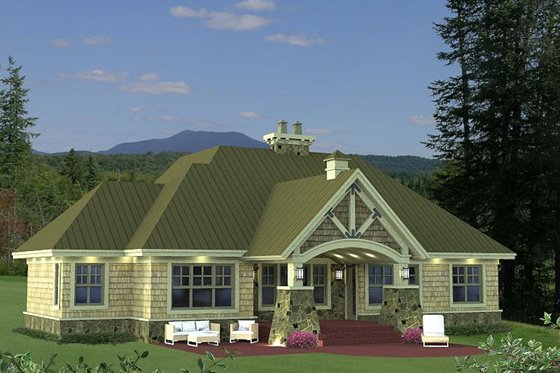 Exterior - Front Elevation 4 for Craftsman House Plan #51-552 - 3 bed, 2.5 bath