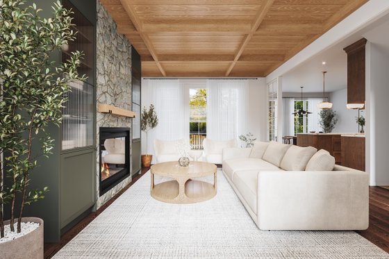 Interior - Family Room 1 for Classical House Plan #23-2813 - 4 bed, 3.5 bath