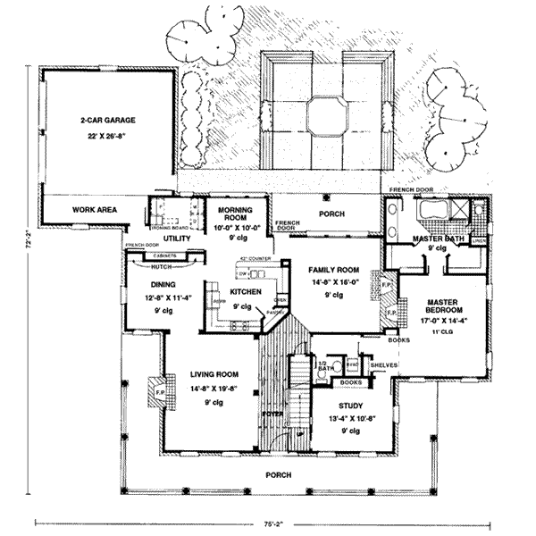 House Plan Design - Southern Floor Plan - Main Floor Plan #410-158