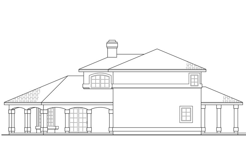 Dream House Plan - Exterior - Other Elevation 1 for Mediterranean House Plan #124-1074 - 2 bed, 2.5 bath
