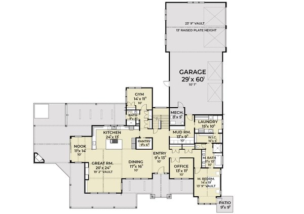 Farmhouse Floor Plan - Main Floor Plan #1070-248