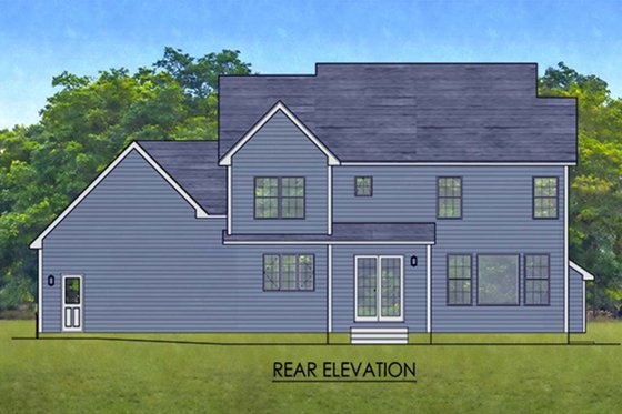 Exterior - Rear Elevation for Traditional House Plan #1010-224 - 4 bed, 2.5 bath
