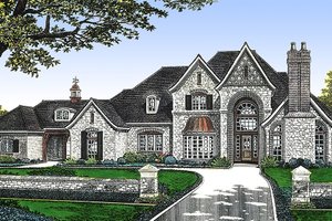 Dream House Plan - European Exterior - Front Elevation Plan #310-236