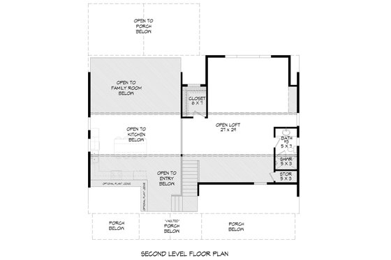 Floor Plan - Upper Floor for Country House Plan #932-87 - 3 bed, 3 bath