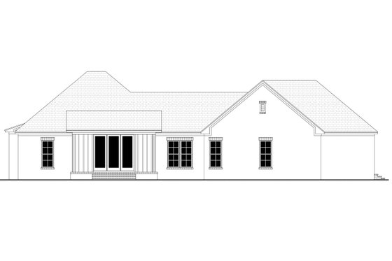 Exterior - Rear Elevation for Farmhouse House Plan #430-240 - 3 bed, 2 bath