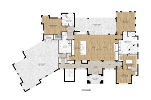 Floor Plan - Main Floor for Modern House Plan #1110-39 - 5 bed, 4.5 bath