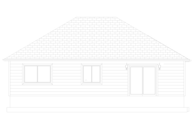 Dream House Plan - Exterior - Rear Elevation 2 for Traditional House Plan #1060-181 - 3 bed, 2 bath