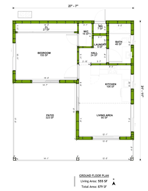 Modern Floor Plan - Main Floor Plan #1106-61