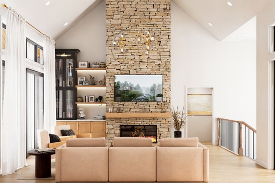 Interior - Family Room for Craftsman House Plan #1089-62 - 3 bed, 2.5 bath