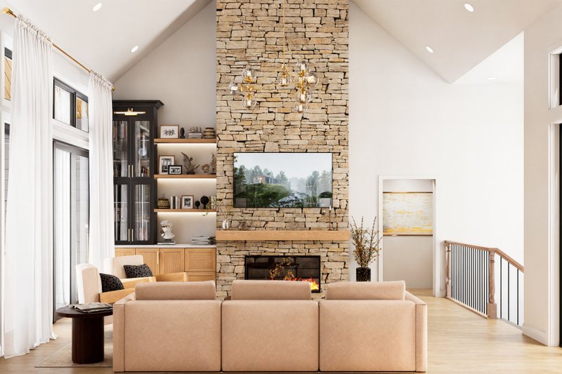 Home Plan - Interior - Family Room for Craftsman House Plan #1089-62 - 3 bed, 2.5 bath