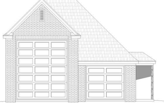 Exterior - Front Elevation 3 for Southern House Plan #932-824, 0 bath