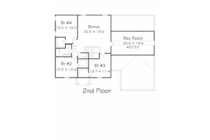 Floor Plan - Upper Floor House Plan #329-380 - 4 bed, 2.5 bath