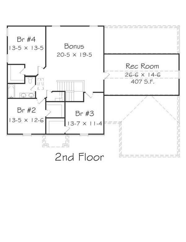 Floor Plan - Upper Floor Plan #329-380