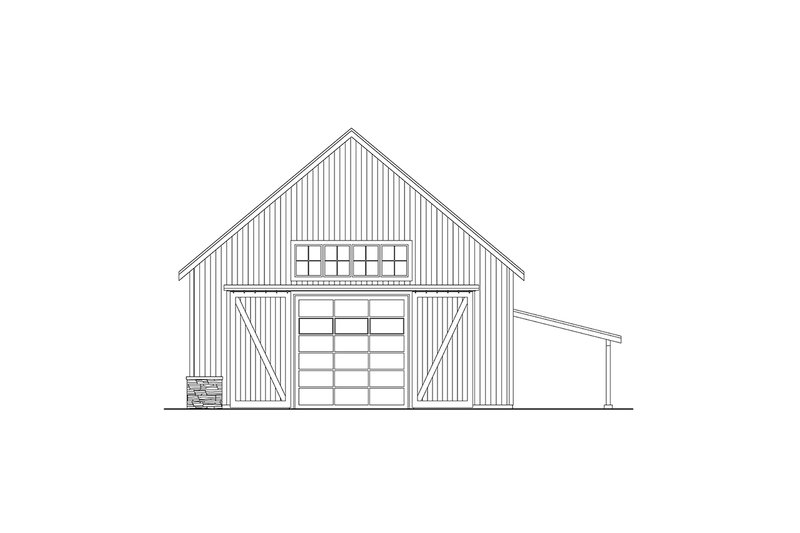 House Design - Exterior - Other Elevation 1 for Barndominium House Plan #124-1409, 1 bath