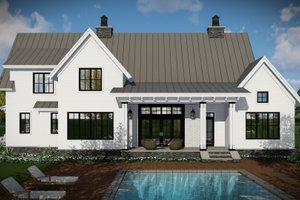 Exterior - Rear Elevation for Farmhouse House Plan #51-1130 - 4 bed, 3.5 bath