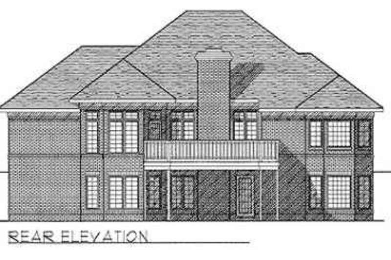 House Blueprint - Exterior - Rear Elevation for European House Plan #70-492 - 2 bed, 2 bath